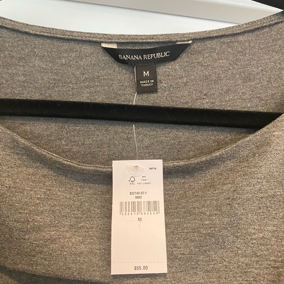 banana republic boat neck cutout long sleeve top - Picture 2 of 3